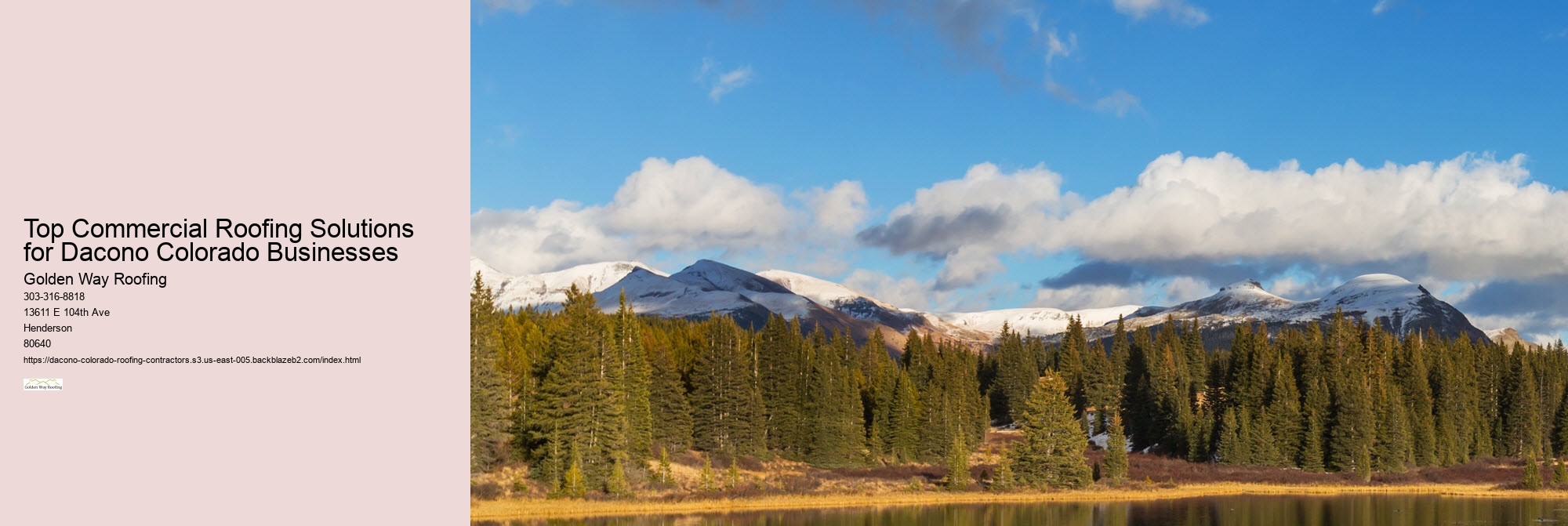 Top Commercial Roofing Solutions for Dacono Colorado Businesses